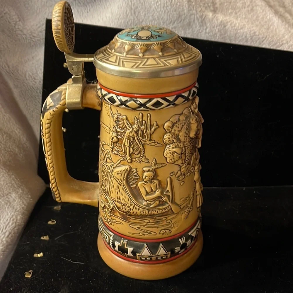 Avon- 1988-Vintage Indians of the American Frontier Stein made in Brazil #168380